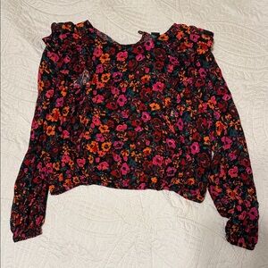 Wild Fable Floral Blouse - Red and Pink